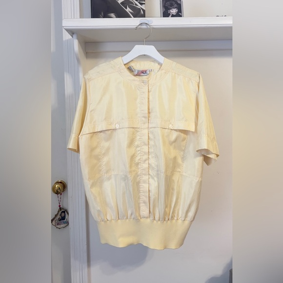 Vintage Josephine Butter Yellow Utility Blouse - Picture 1 of 8